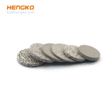 Hengko hohe Qualität 5 20 30 40 Mikromikron Poröse Metall 316L Edelstahl Sintered Filterscheibe für Bergbau oder Bewässerung